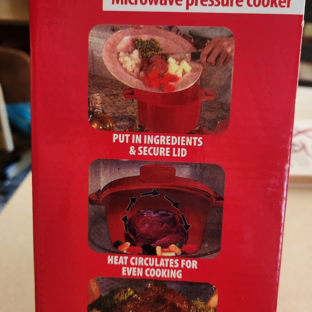 Red Microwave Pressure Cooker - Picture 4 of 5